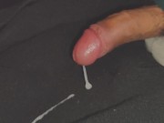 Preview 1 of Three times slow motion close up cumshots, uncircumcised tiny penis cums