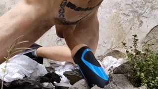 Fuck my fleshlight outdoors