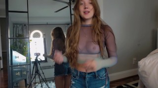 Petite Teens Pink Nipples Need to be Pinched - Naked Try On Haul - Sableheart
