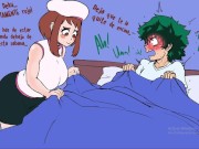 Preview 3 of Mina and Uraraka want to have Midoriya's huge cock inside their hot pussies
