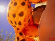 Preview 3 of Sexy Furry Girl Wildly Fucks Lucky Guy in Wild Life Sex