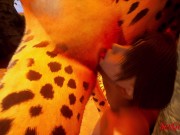Preview 4 of Sexy Furry Girl Wildly Fucks Lucky Guy in Wild Life Sex