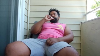 BBC Daddy Gets High & Cumshots Outside