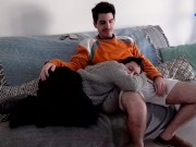 Preview 2 of We watch a movie with my Stepbrother and I end up sucking his cock