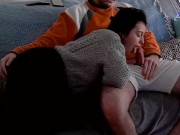 Preview 4 of We watch a movie with my Stepbrother and I end up sucking his cock