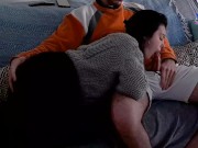 Preview 5 of We watch a movie with my Stepbrother and I end up sucking his cock