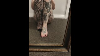 Removing fishnet stockings