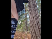 Preview 1 of Fit Teen Gets Railed and Creampied in Woods