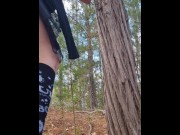 Preview 3 of Fit Teen Gets Railed and Creampied in Woods