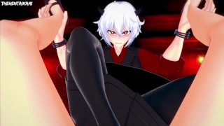 All Girls From Helltaker Give You a Footjob Hentai POV