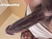 Preview 3 of My big black wet dick standing up