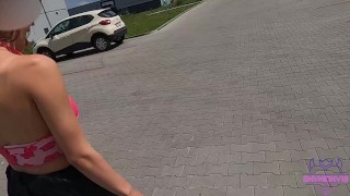Amateur teen gets her ass destroyed at the supermarket parking , ANAL GAPES & SQUIRT