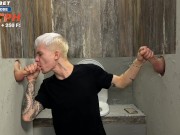 Preview 5 of 42 Two dicks fuck a twink through a glory hole and cum in his ass