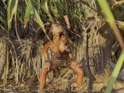 Preview 3 of Wild Amazon Monika Foxxx plays with big dildos on the coast