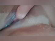 Preview 1 of Chubby girl masturbating with a dildo and pissing... Do you like my pee?