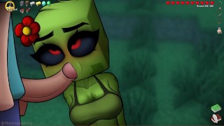 Creeper Monster Girl Sucks Me Off - HornyCraft Creeper Route #1