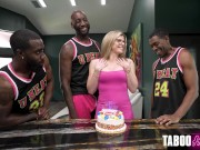 Preview 1 of TABOOHEAT Cory Chase Gets Airtight DP from 3 Monster Cocks For Her Birthday