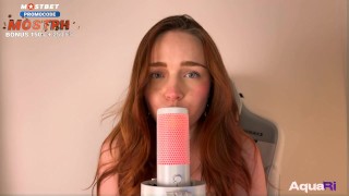 ASMR Tits In Oil And Mouth Full Of Cum