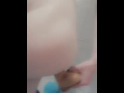 Preview 5 of Me getting fucked by a 9 inch dildo trans female