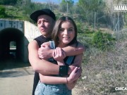 Preview 1 of Wild Outdoor Sex with Russian Teen Evelina Darling and Her Boyfriend - MAMACITAZ