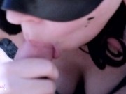 Preview 6 of BLOWJOB on my KNEES until he FILLS my MOUTH with SPERM (Blowjob, POV)