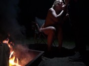 Preview 6 of Butt Naked in Public Camp Sucking Cock