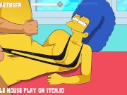 Preview 6 of Marge Simpson Thick Thighs Fucked Moaning Orgasm - Hole House