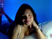 Preview 2 of petite asian, 18 years cute girl, very cute face, pinay dirty talk, petite brunette, asmr, big boobs