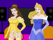 Preview 4 of Park After Dark - Ariel and Cinderella Lesbian Sex Animation Collection [18+] Porn Game