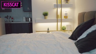 Did you cum inside?! Step mom waited husband from shower, but step son starts hard sex in share bed