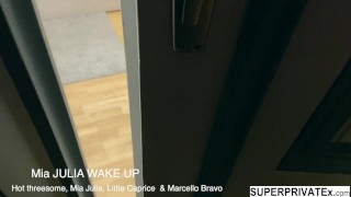 SUPERPRIVATEX Lets wake her up and fuck her hard FFM Little Caprice, Mia Julia